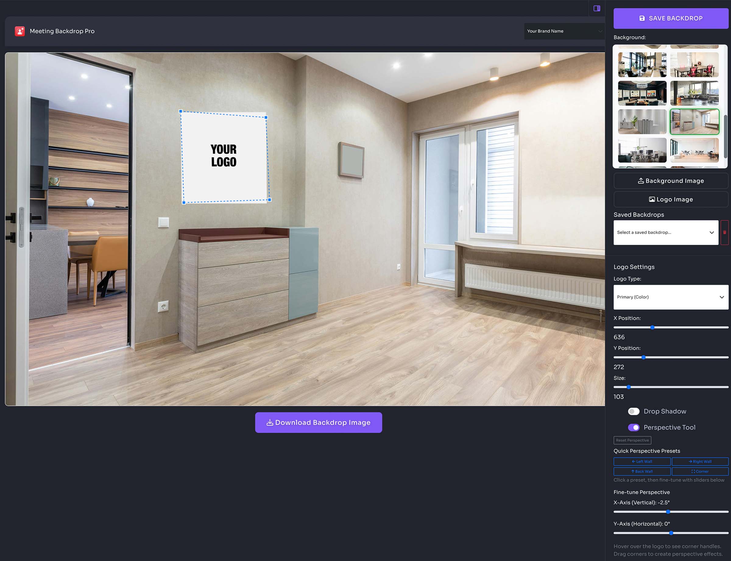 Meeting Backdrop Options